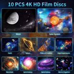 دستگاه پروژکتور کهکشانی افلاک نما نسل هشتم HD با 10 فیلم کهکشانی و 28 صدا از طبیعت - Image 7