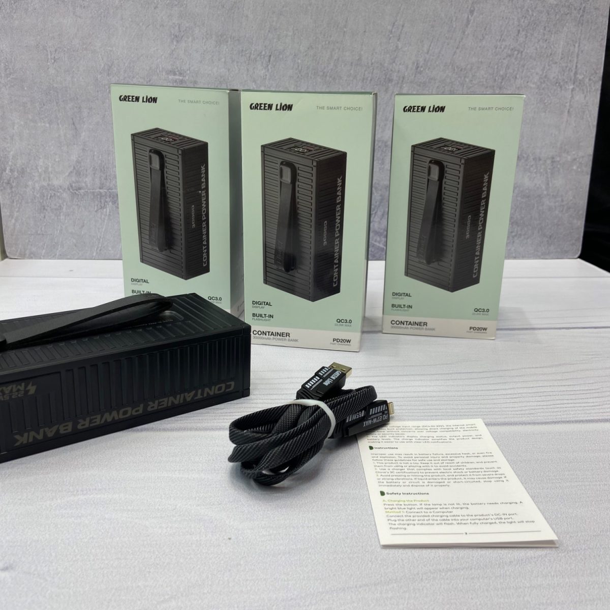 پاوربانک 22.5 وات گرین لاین مدل container ظرفیت 30000 - Image 8