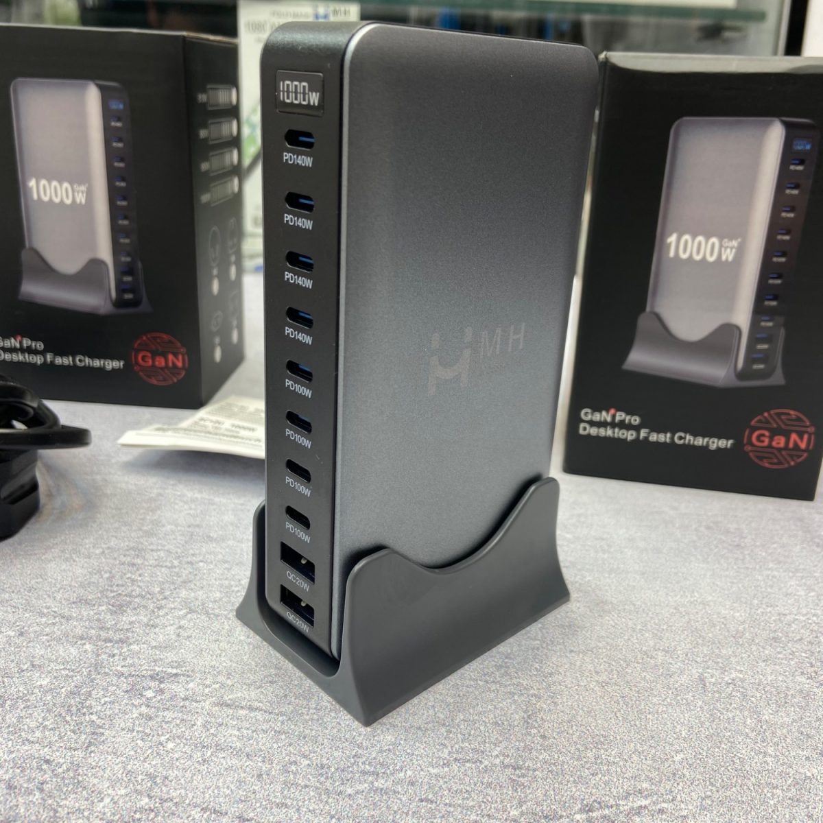 شارژر رومیزی 140 وات 10 پورت مدل MH_1000W - Image 10